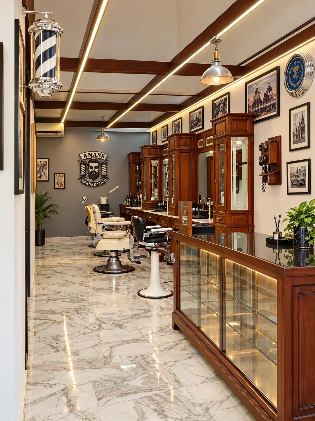 Risultato del servizio completo barba, capelli e sopracciglia del Barber Shop Anass